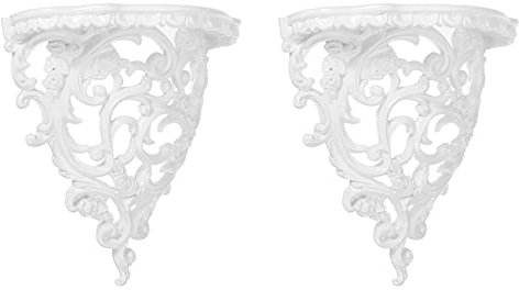 Xptieeck 2X Dekorative Regale Im Barock Stil für Wohnen Blumen Wand Behang Lager Regal Dekor Klein