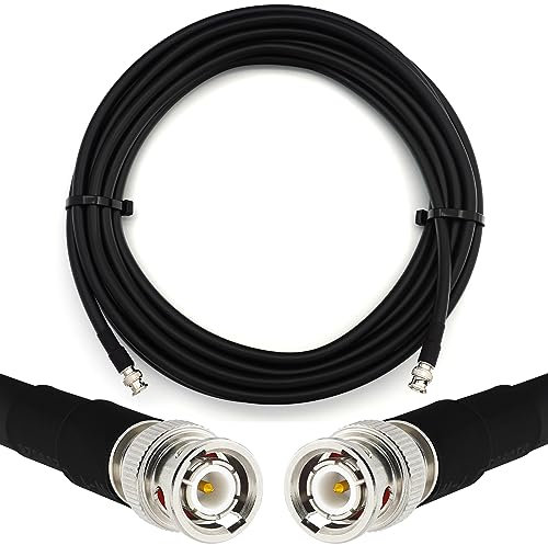 RANGEFUL 50m BNC Stecker auf BNC Stecker Koaxialkabel BNC Male RG213 Verlängerung 50 Ohm — für HAM CB Radio Antenne SWR-Messgerät Amateur Kurzwellen HF