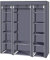 Bonnlo Kleiderschrank, Stoffschrank mit Kleiderstange und Ablagen Stabil, Stoffkleiderschrank für Schlafzimmer, 150 x 45 x 175 cm, viel Stauraum, Faltbar, Grau