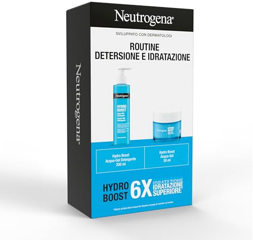 Neutrogena Hydro Boost Crema Idratante Viso 50 ml e Detergente Viso 200 ml
