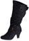 Stivali con Zeppa Stivali da Donna Alti al Ginocchio Stivaletti Texani Stivali Donna Pelle Nera Texani Donna Stivali Alti Stivali Gomma Donna Stivali Donna Moda Punta Tonda Scarpe