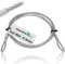 Renomo24 PVC Drahtseil mit Ösen 4mm - 6mm Stahlseil verzinkt und ummantelt, Sicherungsseil, Schlaufenkabel (5m, 5mm)