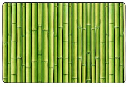 Grüne Bambus-Teppiche für Schlafzimmer – Haustürmatte Außeneingang, waschbarer Teppich, Vorleger 22,9 x 30,5 cm für Wohnzimmer