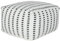 Pouf Sitzpouf weiß / schwarz 50x50 cm quadratisch mit EPS-Füllung Boho Gajan