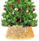 LACGO Weihnachtsbaum-Kragen 60cm, Glänzende Pailletten Weihnachtsbaum-Rock Velours, Glitzer-Baum-Kragen Weihnachtsbaum Ring, Weihnachtsbaum-Dekoration, Urlaub, Party, Weihnachtstag (Gold)