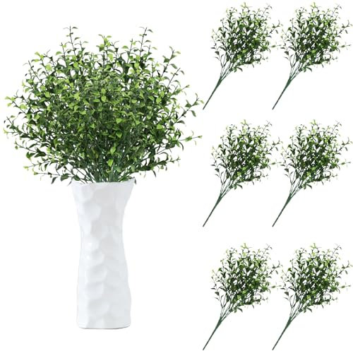 astylishome Faux Plants for Indoors Tall Artificial Stems Leaves Artificial Branches Fake Flower Greenery for Flowers Arrangement for Decor Garden Wedding Table Centerpiece Christmastrellis 2708
