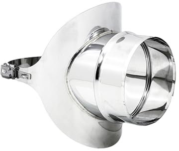 ALLINOX Raccordo a Sella In ACCIAIO INOX Per Tubo Canna Fumaria Giunzione TEE Sfufa o Camino Innesto Maschio MADE IN ITALY (DN 80)