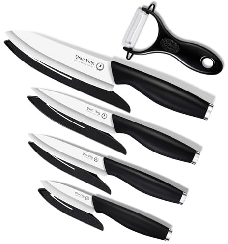Ensembles de Couteau Ceramique Cuisine Couteau Céramique Set Couteaux de Cuisine Petit Vouteaux Viande Noir