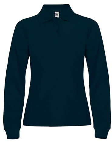 CHEMAGLIETTE! Polo Donna Manica Lunga in 100% Cotone piqué Neutra