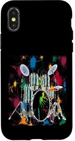 Batteria Artistica Grafica Musicista Batterista Custodia per iPhone X/XS