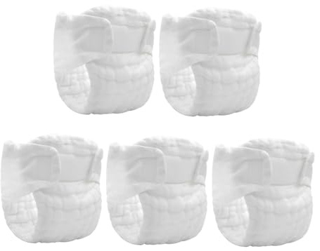 LIFKOME 5 Stück Waschbare Stoffwindeln L 50x46cm Wiederverwendbare Neugeborenenwindeln aus Atmungsaktivem Material Hautfreundliche Wickelunterlagen für Babys Feuchtigkeitsschutz