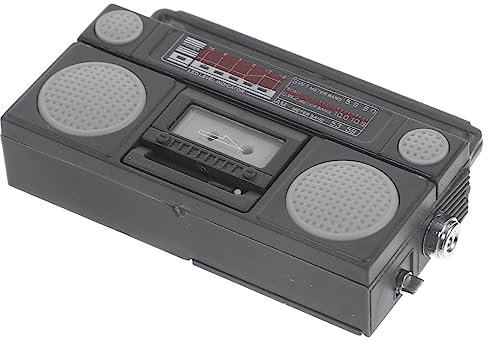 Vaguelly Mini Retro Radio Dekorationsmodell Vintage Funkmodell für Puppenhaus Mini Stilvolles Desktop Ornament aus Hochwertigem für DIY Projekte