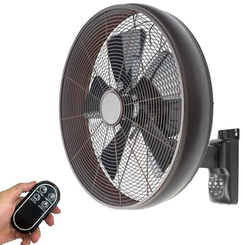 MZQMK Quiet 3-Speed Wall Mount Fan With Remote Control, Timer And Adjustable Tilt, Ideal For Home, Bedroom, Gym & Office(A 30CM/12IN)