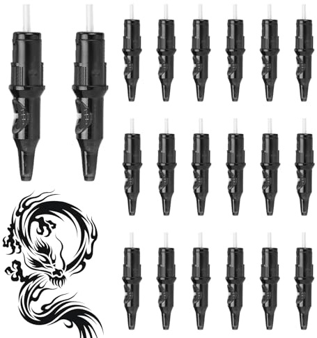 Tattoo Kugelschreiber Pen -Patrone 20pcs Wachs versiegelte starke Frühlingspatronen für Tattoo -Lernende DOT -Arbeit Zeichnung Übung