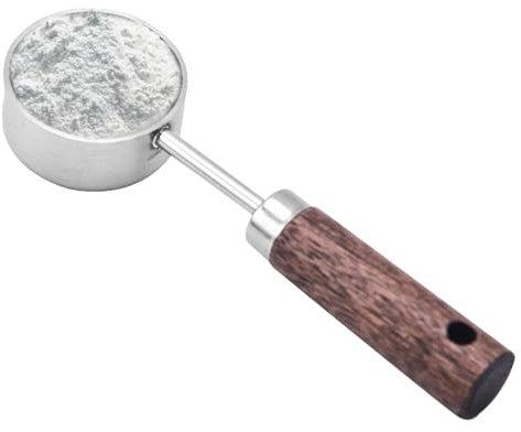 Coffee Powder Milk Powder Spoon - Socada De Medición Rústica, Cuchara De Mango De Madera | Herramienta De Medición Vintage De 15 Ml Con Agarre De Madera, Cucharada Para Hornear En La Cocina Casera, Us