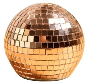 Flaroey Beer Opener Mirror Design Disco Ball Shape Beer Catcher Mirror Design Opener Mirror Ball Decor Rose Gold