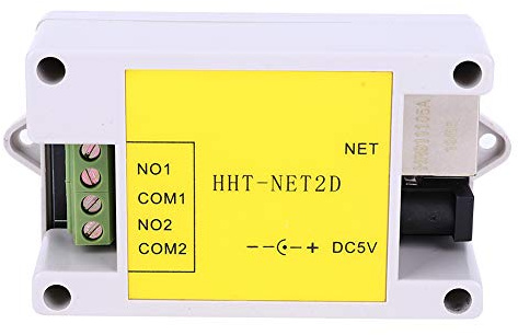 Bonbela IP-Netzwerk-Relaismodul 2-Kanal-Fernbedienung für Smart Home-Steuerung DC5V HHT TO NET2D