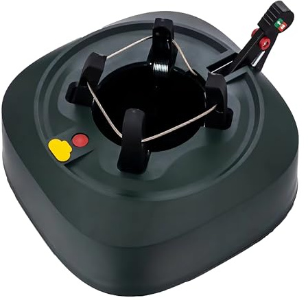 SHX Christbaumständer mit Fußhebelfunktion & 3L Wassertank | Für Weihnachtsbäume bis 2,2 m – Rundum-Einseiltechnik & Wasserstandsanzeige – Für Stammdurchmesser 3–13 cm – Grün