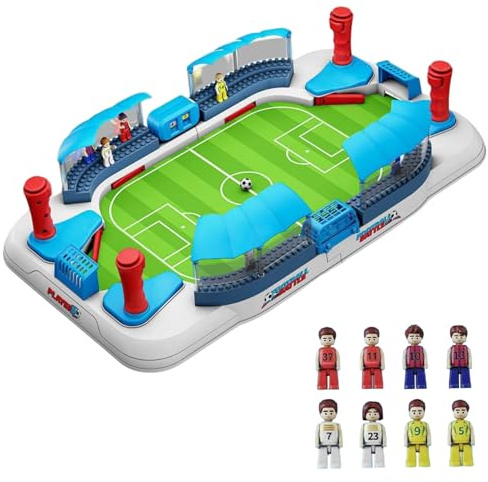 Fußball-Brettspiel für Kinder – Tischfußball mit Doppelsteuerung, Punkteverfolgung und 8 Spielern, interaktives Sportspielzeug für Familienspielabende, Jungen und Mädchen ab 4 Jahren, Fußball-Brettsp