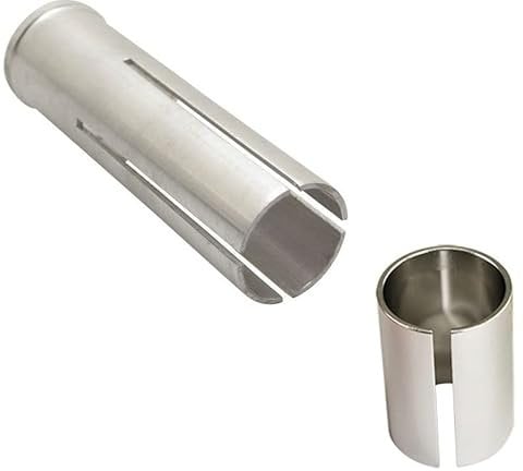 cyclingcolors Fahrrad Ahead Headset Adapter 1-1 1/8 Zoll 22.2 25.4 28.6 MM PASSEND HÜLSE VORBAU VORBAUTEN Vintage Oldtimer RENNRAD MTB Gabel STEUERSATZ Silber Aluminium
