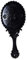 Handspiegel, Handspiegel mit Griff, Handspiegel mit geprägter Blume, tragbarer Antiquität, Reise-Kosmetikspiegel mit Puderquaste (oval, schwarz)