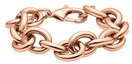 Heideman Armband Damen Panzerarmband aus Edelstahl rosegold farbend matt mit Karabinerverschluss hautfreundlicher Edelstahlschmuck Panzerarmbänder