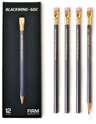 Palomino Blackwing 602 Original-Bleistift, weich, 12 Stück, graue Kunst, Radiergummi, Schreibgerät