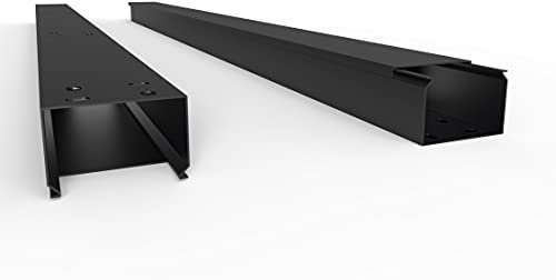 SCOS Smartcosat Kabelkanal schraubbar PVC Kunststoff, Aufputz Wand Montage Kabelleiste, Kabelschacht, Elektro Kanal 60 x 40 x 2000 mm 5 Stück a 2 m B x H x L, Graphit Schwarz