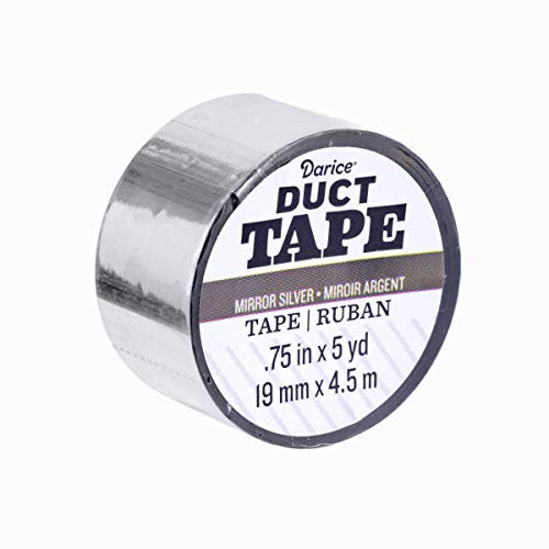 Darice 30079631 Mini-Rolle: Mirror Silver, 0,75 Zoll x 5 Yards Duct Tape,