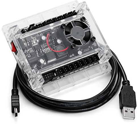 SainSmart Genmitsu Controller Board (GRBL) mit ABS-Gehäuse und eingebautem Lüfter für Fräs-/Graviermaschine CNC 1810-PRO/3018/3018-PRO