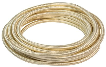 FANTON cavo elettrico tessile TONDO colore avorio 5mt 3G0,75 filo rivestito in tessuto vintage stile retrò per lampadari applique 93827-05