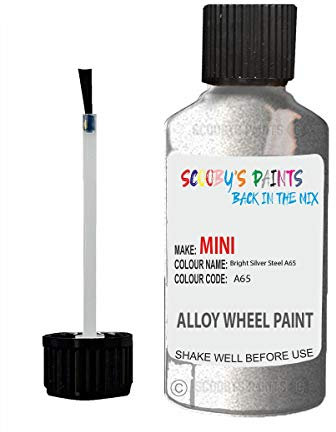 Alloy Wheel Repair Touch up Paint KIT Curbing Scratch CHIP Silver Black Gold (Bright Silver Steel A65 Mini)