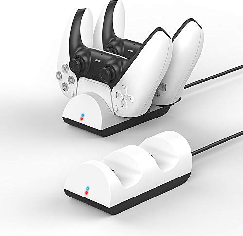 Goobay 52765 PS5 Ladestation für Controller/Ladegerät für 2X DualSense Wireless Controller der Playstation 5 / USB-C