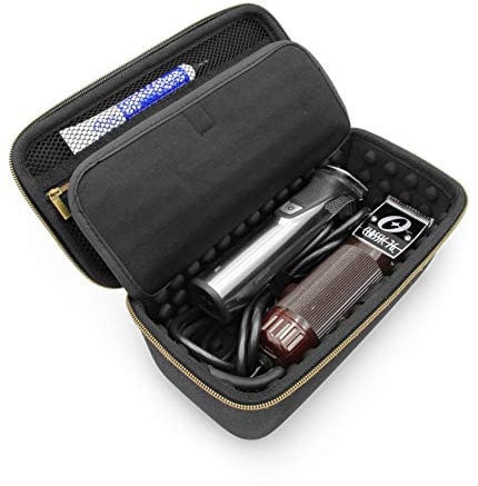 CASEMATIX Hair Clipper Barber Case Holds Clippers, Hair Buzzers, Trimmers, T Finisher Liner - Travel Case for Clippers, Stylist and Hair Cutting Supplies