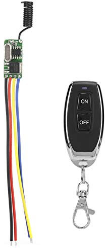 Socobeta Modulo Interruttore Telecomando Wireless 3,7‑12 V Telecomando trasmettitore RF con Interruttore a Tubo Mos per Piccole lampade da Tavolo CC Telecamere Router