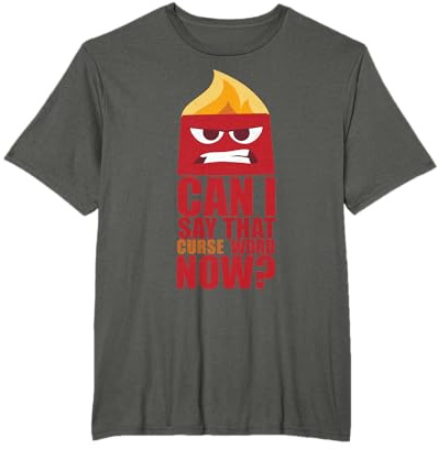 Disney Pixar Inside Out Anger Curse Word Maglietta