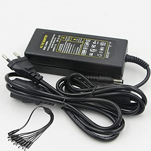 12V 5A Power Supply for CCTV Security Camera DVR Swann Lorex Defender 8 Split CG（Adapter with 8ways Cable）