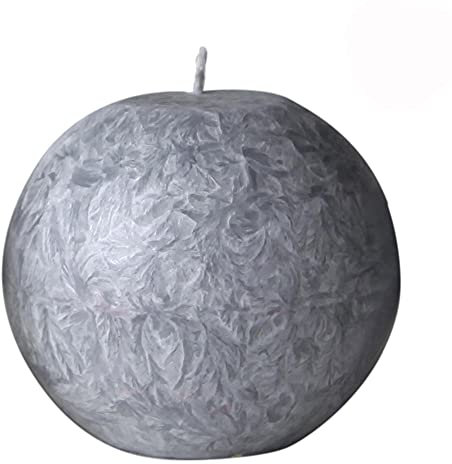 Hahn Kerze 100% Stearin Kugelkerze 80cm Grau Unparfümiert