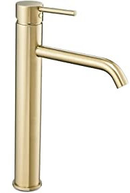 VBChome Waschbecken Hoch Armatur Gold Bad Wasserhahn Waschtisch Badarmatur Waschbeckenamatur Waschtischmischer Waschtischarmatur Modern Elegant Hohe Qualität