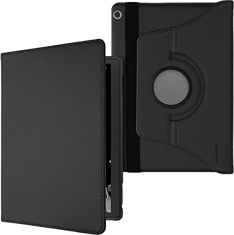 kwmobile Carcasa Compatible con Huawei MediaPad M3 Lite 10 - Funda de Cuero sintético para Tablet en Gris Oscuro