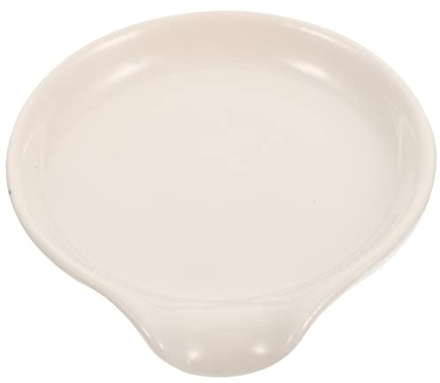 Luxshiny Support à Cuillère en Céramique Blanc - Porte-Ustensiles Élégant pour Cuisine - Décoration de Table Moderne 10x9 cm - Pour Cuillères et Fourchettes