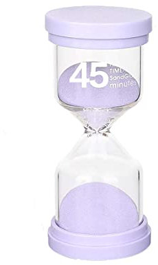 Sanduhr 45 Minuten Grün für Kinder - Glas Timer, Kinderuhr, Dekorative Uhr, Zeitmesser für Küchen, Klassenzimmer, Zuhause, Büros - Eine Stunde Lange Zeit