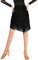 SEAUR Damen Tanzrock Latein Tango Bauchtanz Hüfttuch Fransen Rock Rumba Cha Cha Samba Ballsaal Tanzkleid Rot - XL