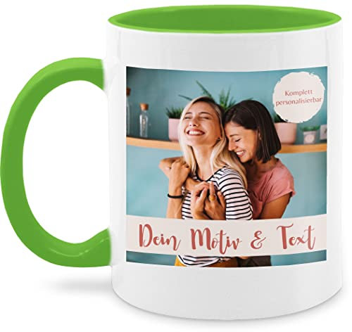 Tasse Tassen 325ml - eigenem - Eigenes Foto I Eigenes Bild - 325 ml - Hellgrün - tassenbild fototasse selbst drucken photo kaffeetasse fotobecher customized mug selber gestalten custom häferl