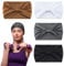 4 Stück Stirnbänder, Stirnbänder für Frauenhaare Haarbänder für Frauen Breites Stirnband für Frauen Haarschal Elastische Stirnbänder Breites weiches Damen-Stirnband Boho-Stirnband