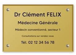 Arztplatte aus Plexiglas mit Befestigung – Größe 30 x 20 cm – Schrauben + Schraubenabdeckungen – 20 cm