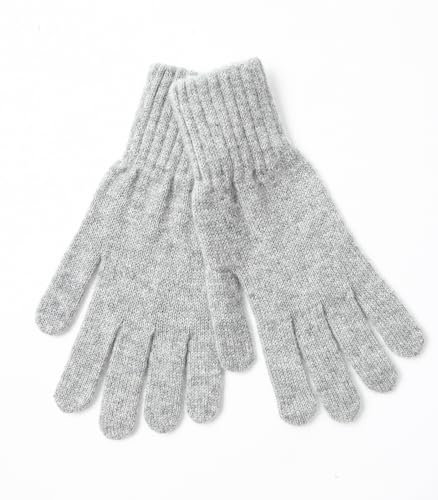 Embouro 100% Kaschmirhandschuhe für Damen, Jersey Knit Ultra Soft Damen reine Kaschmirhandschuhe für den Winter (Hellgrau)