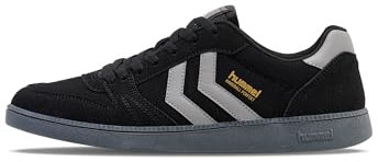 hummel Unisex Handball PERFEKT Synth. Suede Sneaker, Black/Grey, 38 EU