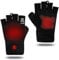 UNCN Rechargeable Heated Fingerless Gloves for Women Man Work Touchscreen Hand Warmer for Winter Cold Weather Thermal Fingerless Gloves Electric …