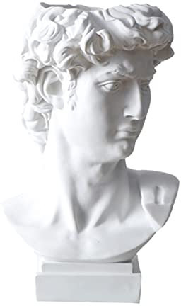 OHPHCALL David Bust Resin Pen Holder Creative Plant Container for Brushes and Pens Fun Desk Organizer for Home Office Decor Unique Desk Accessory